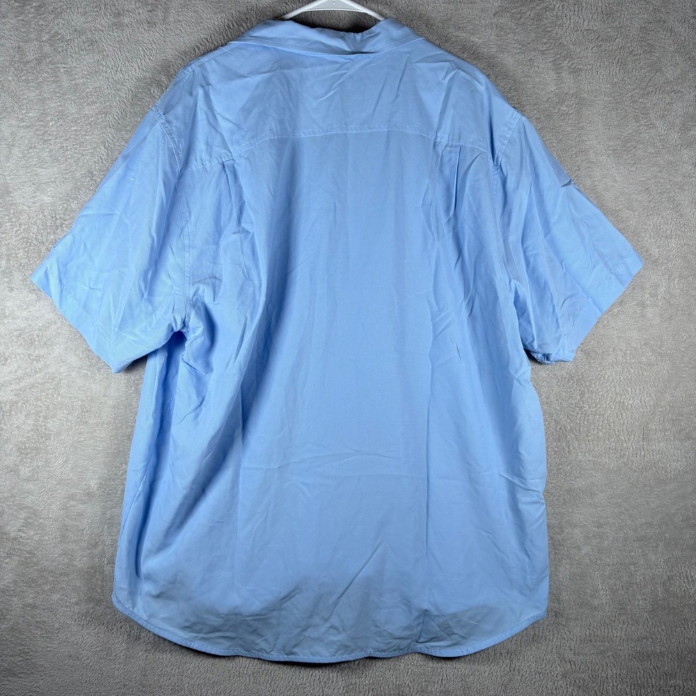 Tommy Bahama Button Up Shirt Mens XXL Blue Coconut Point Micro Check Wicking NEW - Picture 2 of 11